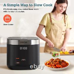 18 Functions Rice Cooker, 24H Keep Warm & Timer, 10 Cup Uncooked Rice Maker with