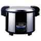 35-cup Stainless Steel Rice Cooker With Non-stick Inner Pot