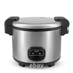60-Cup (Cooked) (30-Cup UNCOOKED) Commercial Rice Cooker, Stainless Steel Ext