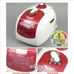 6 Cup New CUCKOO Pressure Rice Cooker CRP-FA0621MR Xwall Black Coated Inner Pot