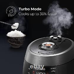 6 Cup (Uncooked) 12 Cup (Cooked) Rice Cooker with Dual Pressure Modes, LED Displ