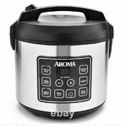 Aroma Housewares 20 Cup Cooked 10 cup uncooked Digital Rice Cooker, Slow Cooker