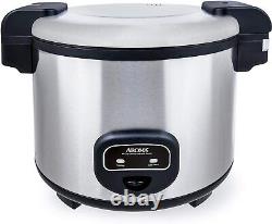 Aroma Housewares Kitchen Rice Cooker 60 Cup, Stainless Steel Exterior ARC-1130S