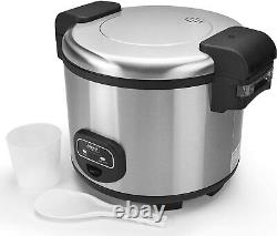 Aroma Housewares Kitchen Rice Cooker 60 Cup, Stainless Steel Exterior ARC-1130S