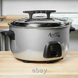 Avantco Commercial 60 Cup (30 Cup Raw) Electric Rice Cooker / Warmer 120V, 1750W