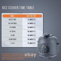 Bear Rice Cooker 3 Cups Uncooked Fast Electric Pressure Cooker Portable Multi