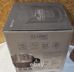 Buffalo Classic Rice Cooker with Clad Stainless Steel Inner Pot- 10 Cups NIB