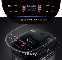 Buffalo Titanium Grey IH SMART COOKER, Rice Cooker and Warmer, 1.8L, 10 Cups of