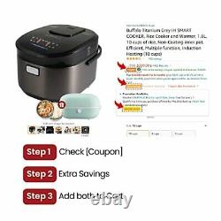 Buffalo Titanium Grey IH SMART COOKER Rice Cooker and Warmer 1.8L 10 cups of