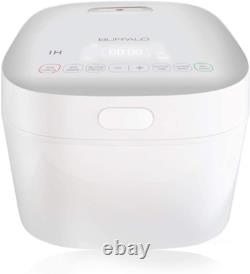 Buffalo White IH SMART COOKER, Rice Cooker and Warmer, 1 L, 5 Cups of Rice, Non