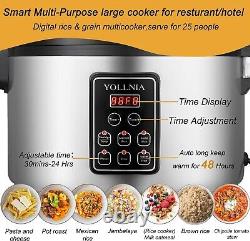 COMMERCIAL RICE COOKER / WARMER 13.8QT/65 CUPS COOKED RICE 1350W-Multi-function