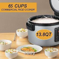 COMMERCIAL RICE COOKER / WARMER 13.8QT/65 CUPS COOKED RICE 1350W-Multi-function