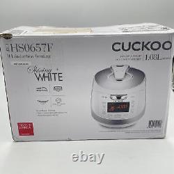 CUCKOO CRP-HS0657FW 6-Cup Induction Heating Pressure Rice Cooker, White