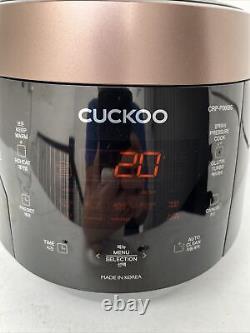 CUCKOO CRP-P0609S 6-Cup (Uncooked) Pressure Rice Cooker Black/Copper