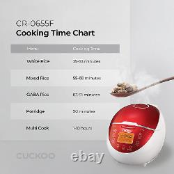 CUCKOO CR-0655F 6-Cup (Uncooked) Micom Rice Cooker 12 Menu Options White Ri