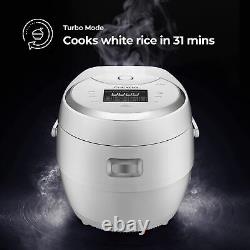 CUCKOO CR-1020F 10-Cup Uncooked Micom Rice Cooker 16 Menu Options White R
