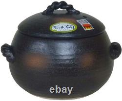 Clay rice cooker Donabe 3 cups for direct fire cooked Misuzu pottery Japan