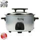 Commercial 60 Cup (30 Cup Raw) Electric Rice Cooker Warmer 120v 1750w Silver