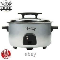 Commercial 60 Cup (30 Cup Raw) Electric Rice Cooker Warmer 120V 1750W Silver