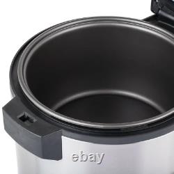 Commercial 60 Cup (30 Cup Raw) Electric Rice Cooker Warmer Stainless Steel 1550W