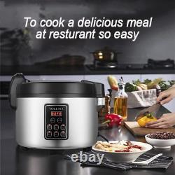 Commercial Large Rice Cooker & Food Warmer 13.8QT/65 Cups Cooked Rice 1350W