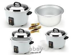 Commercial Rice Cooker 60 Cup White Electric Food Steamer Warmer Large NonStick
