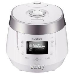 Cuckoo 10-cup high pressure rice cooker in white