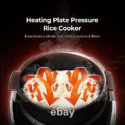 Cuckoo CRP-P1009SB 10 Cup Heating Plate Electric Pressure Rice Cooker, 12 Menu