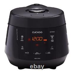 Cuckoo CRP PK1001S Uncooked 10 Cup and 2.5 Quart HP Pressure Rice Black Cooker