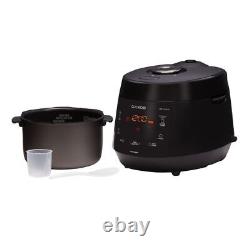 Cuckoo CRP PK1001S Uncooked 10 Cup and 2.5 Quart HP Pressure Rice Black Cooker