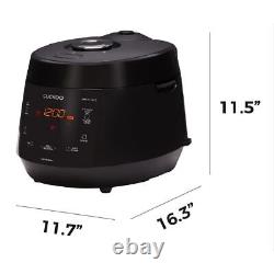 Cuckoo CRP PK1001S Uncooked 10 Cup and 2.5 Quart HP Pressure Rice Black Cooker