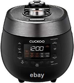 Cuckoo CRP-RT0609FB 6 cup Twin Pressure Plate Rice Cooker & Warmer Black