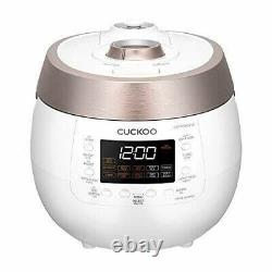 Cuckoo CRP-RT0609FW 6 cup Twin Pressure Plate Rice Cooker & Warmer-White