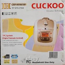 Cuckoo IH Electric Pressure Rice Cooker CRP-HF0610F (6 cups) Ivory/Silver