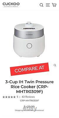 Cuckoo MHTR0309F 3 Cup Twin Pressure Induction Heating Rice Cooker