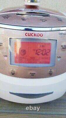 Cuckoo Pressure Rice Cooker CRP-HJ0854F 8 cups Swarovski Crystal Handle Preowned