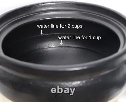 DONABE Clay Rice Cooker Pot Japanese Style Made in Japan for 1 to 2 Cups with Do