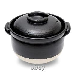 DONABE Clay Rice Cooker Pot Japanese Style made in Japan for 2 to 3 cups with Do