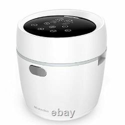 Digital Rice Cooker Small, Mini Rice Cooker 3 Cups (Uncooked), 0.8L white