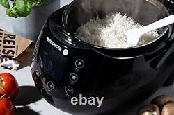 Digital Rice Cooker and Steamer, Timer 8 Cups Premium Inner Pot, Black