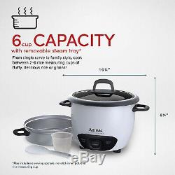 Electric Rice Cooker Food Steamer 6 Cup MultiFunctional Stainless Non Stick Pot