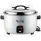 Electric Rice Cooker Warmer 90 Cups Stainless Steel Sturdy Handles 2,650 Watts