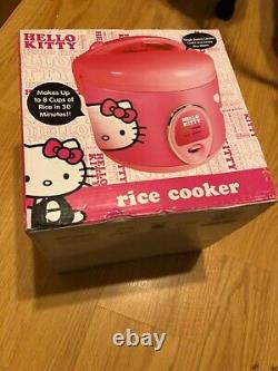 HELLO KITTY Pink 8 Cup Rice Cooker NIB