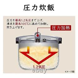 HITACHI Rice Cooker 5.5 cups Pressure IH RZ H10EJ S Silver Japan Black Thick I