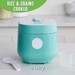 Healthy Ceramic Nonstick 4 Cup Rice Oats and Grains Cooker PFAS Free Dishwasher