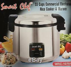 Heavy duty 33cups (66Cups Cooked) Stainless Steel NonStick Rice Cooker/warmer