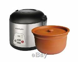 High-Fired VitaClay 2-in-1 Rice N Slow Cooker in Clay Pot 8 Cup