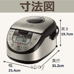 Hitachi RZ-BC10M Rice Cooker 5.5 Cups IH Type Black Sliver Japan Free Ship Fedex