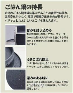 Iwachu Rice cooker 5 cups Black Nambu ironware 21086 Made in Japan F/S