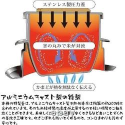 Japan Retro Rice Cooker 5-Go Hagama Wooden Pod Lit Urushiyama Metal 5 Cups
